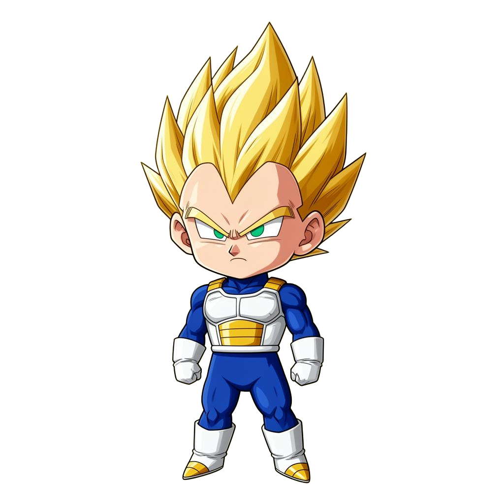 Chibi super saiyan mascot guarding the price feed